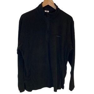 Columbia Fleece Quarter Zip Sweater Pullover for Men. Size L Black